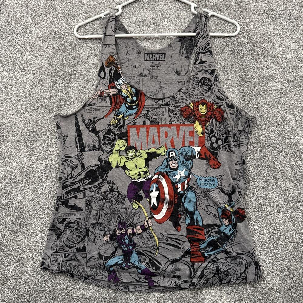 Marvel Tank‎ Top Women Size XL Streetwear Grunge Superhero Comic Book Graphic